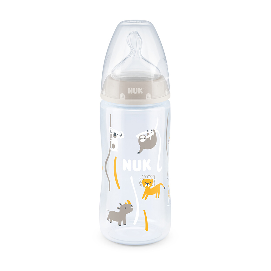 NUK - FIRST CHOICE+ Πλαστικό Μπιμπερό Θηλή Σιλικόνης με Δείκτη Ελέγχου Θερμοκρασίας 6-18m - 300ml